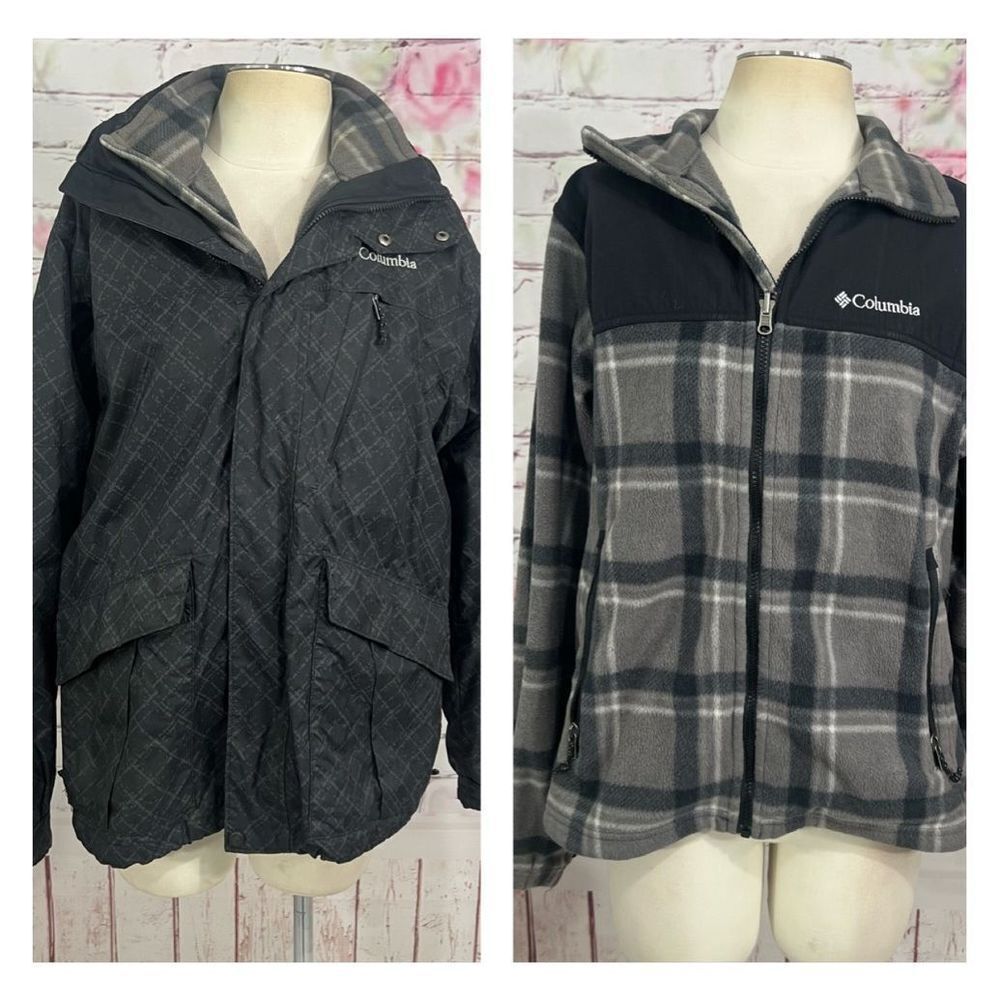 Columbia 2 in 1 fleece inner lining water resistant outer shell jacket